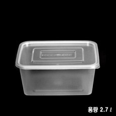 사각밀폐용기(사출) 2.7ℓ 230*180*100mm
